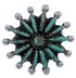 Turquoise Needlepoint Sterling Silver Ring Size 4-1/2 AX87431